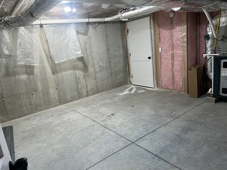 Unfinished space can be used as extra storage