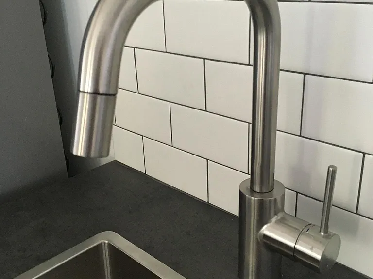 Subway tiles and new sink/fixtures