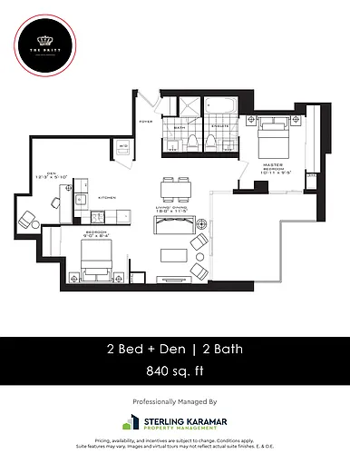 Floor plan 2 Bedroom Large