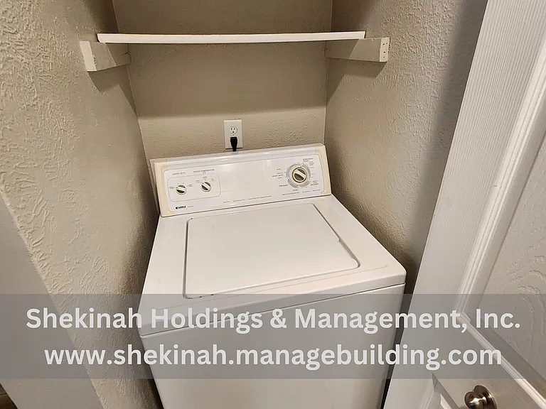 Laundry Hookups - you can rent washer/dryer for monthly fee