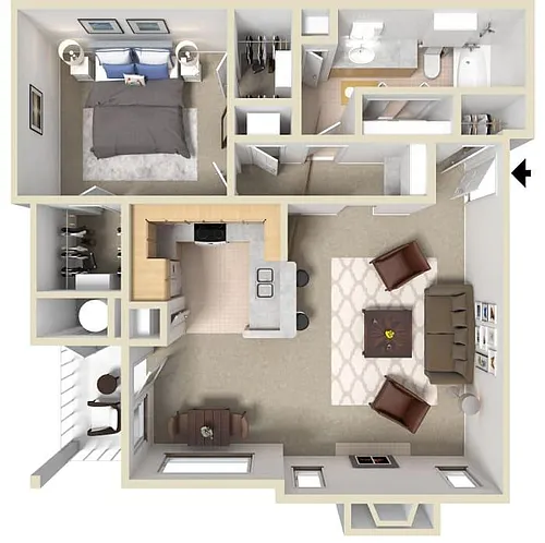 Floor plan One Bedroom