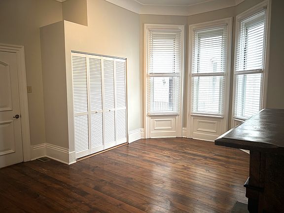 Bedroom closet & gorgeous windows