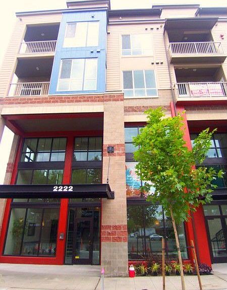 Striking modern design in prime Overlake location. Walk score 77. Photos indicative of some units, not all.