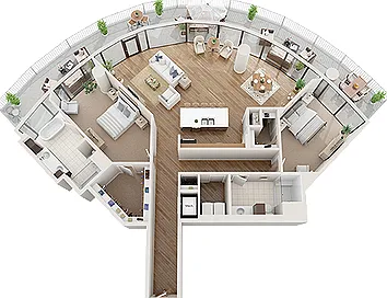 2 BR x 2 BA Penthouse - A Floorplan 2 BR x 2 BA Penthouse - A Floorplan