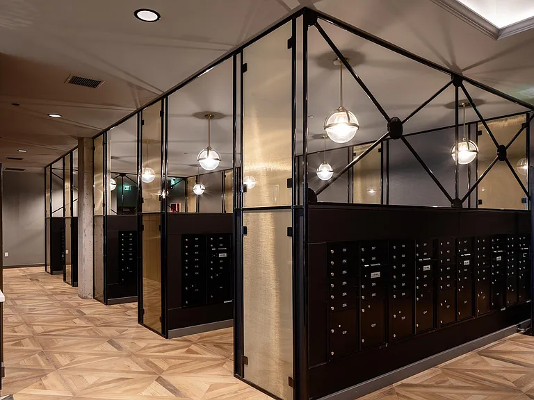 Upscale, interior mail space
