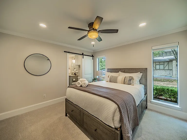 Modern Bedroom 4 with En-Suite, Storage Bed & Tranquil Garden View