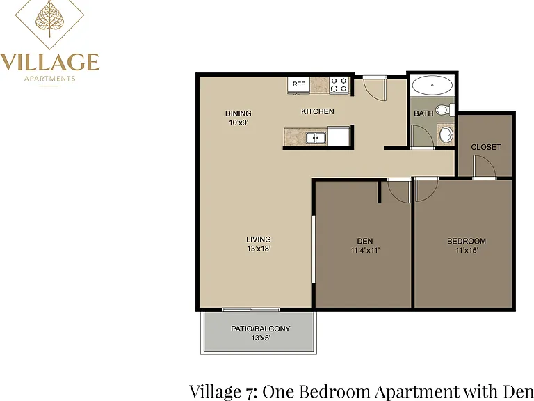 Village 7 One Bed w Den