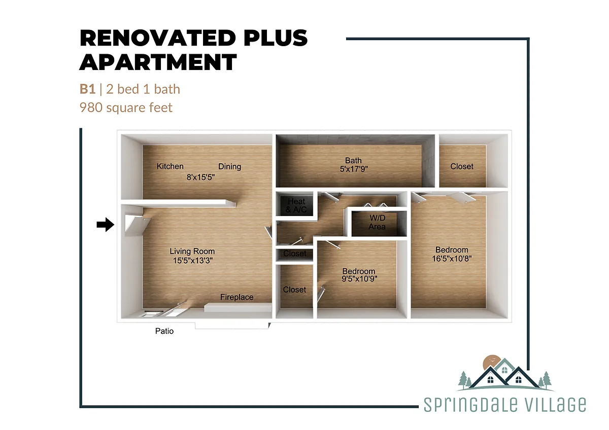 Floor plan B1 Renovated Plus
