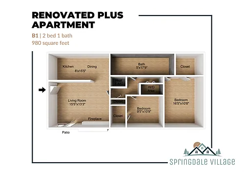 Floor plan B1 Renovated Plus