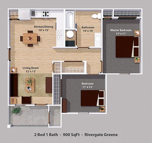 Floor plan 2 Bedroom