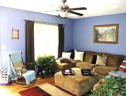 Spacious Den with plenty of room for a sectional as shown.