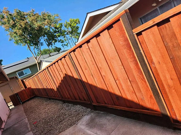 Side of house. Double gate