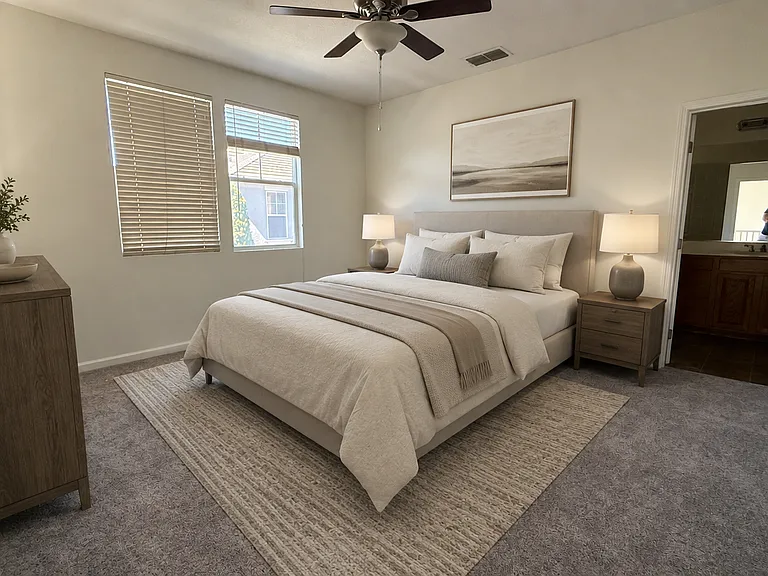 Master Bedroom AI enhanced to show furnished.