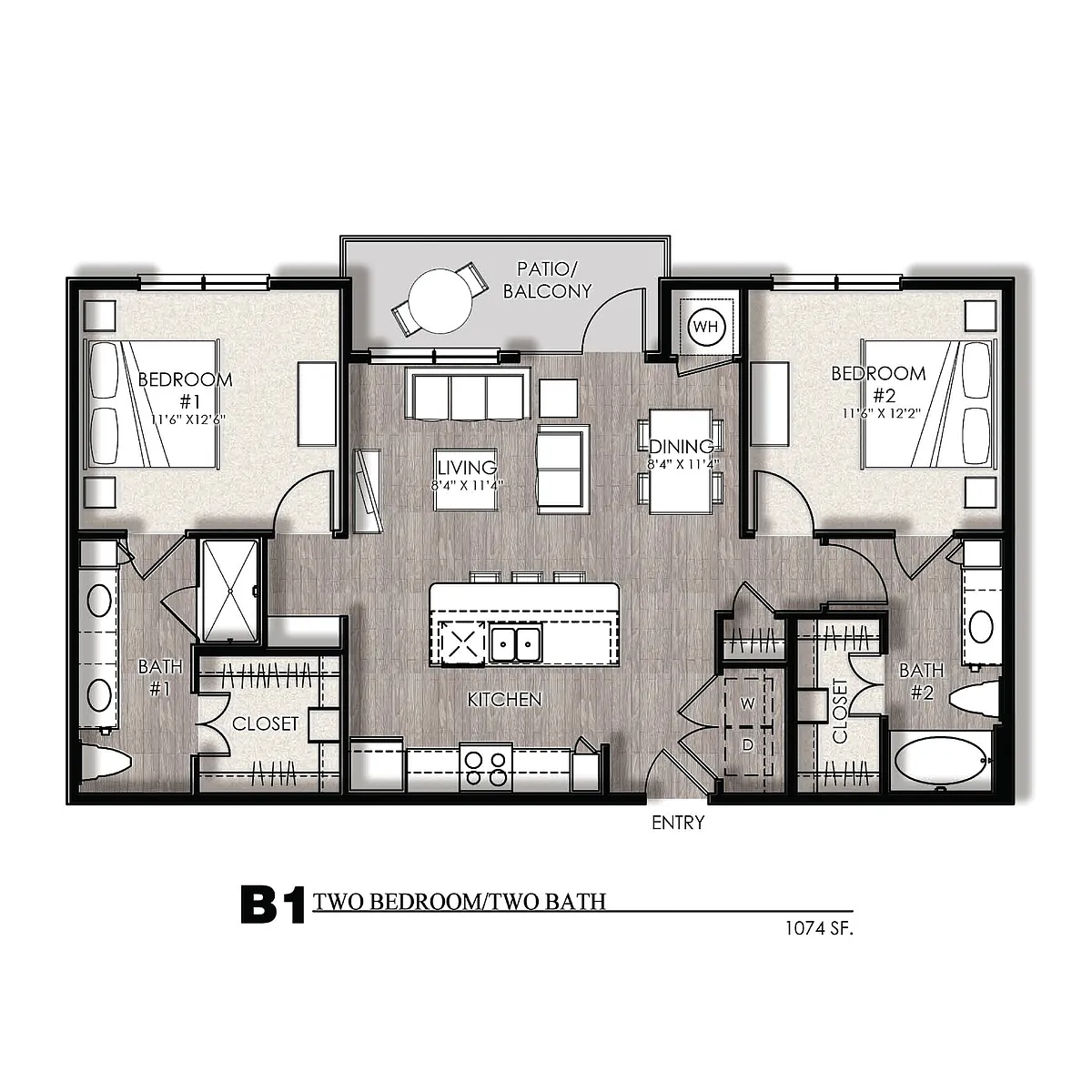 Floor plan 2X2 A