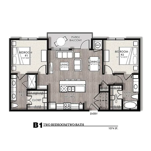 Floor plan 2X2 A