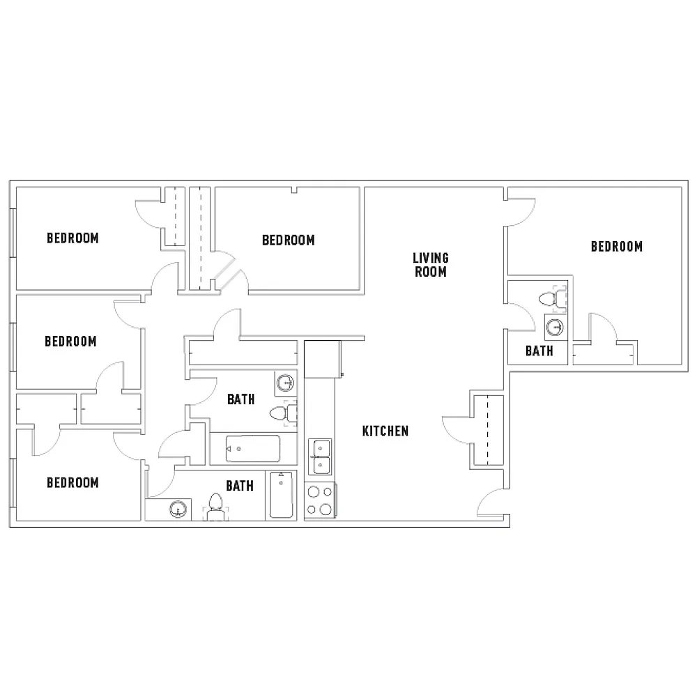 Floor plan 200 Stanton Ave - 5 Bed - 2-5 Bath-C-Unfurnished