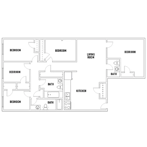 Floor plan 200 Stanton Ave - 5 Bed - 2-5 Bath-C-Unfurnished