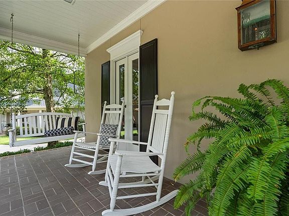 Relax on the covered front porch.