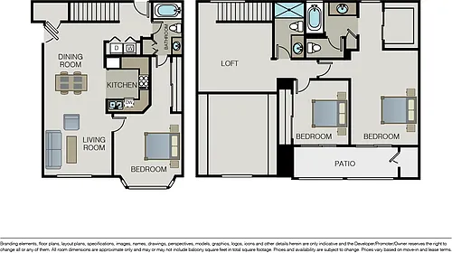 Floor plan Plan 3A + Loft Townhome