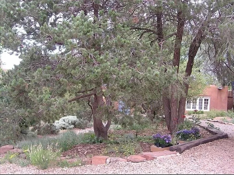Walkway to main house. The two apartments originally were two homes; later joined by a breezeway.