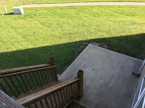 walkout to cement patio
