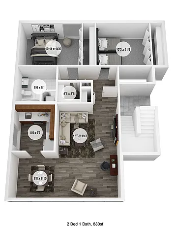 Floor plan 2 Bedroom