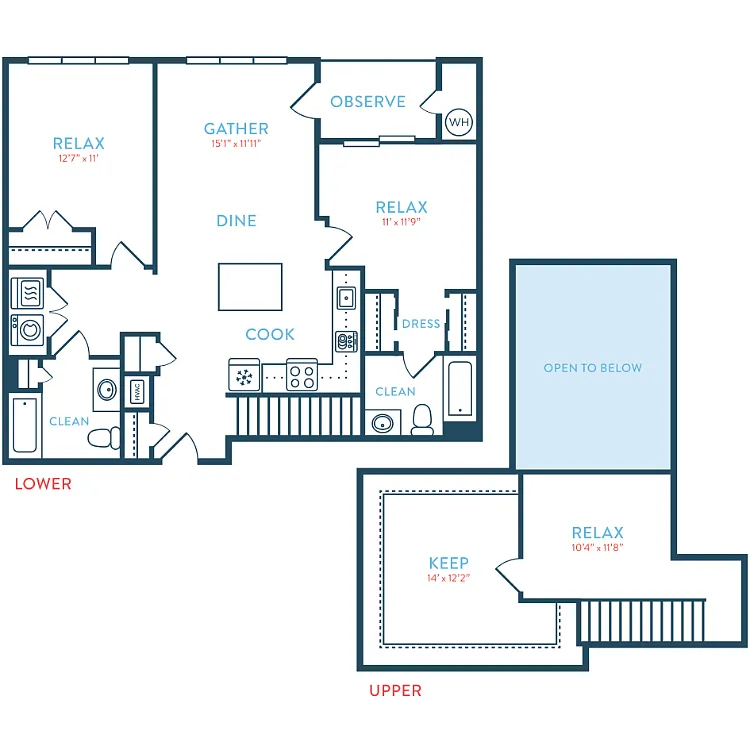 Floor plan 1424 Waypointe B16 Loft