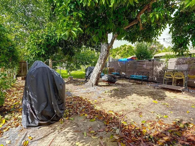 Shared backyard with lower unit
