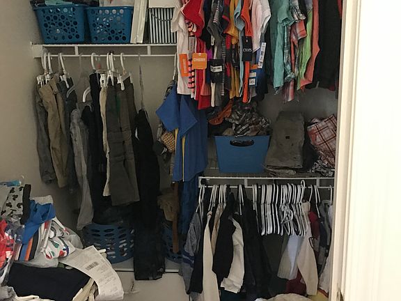 Closets in extra bedrooms
