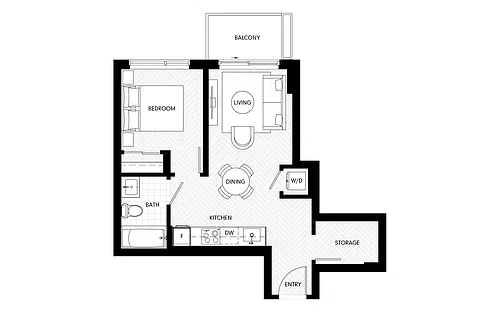 Floor plan One Bedroom