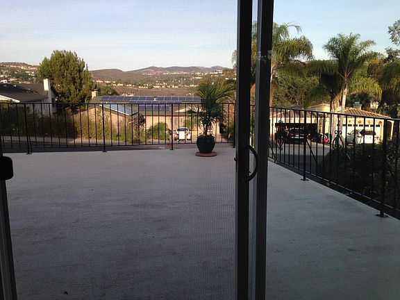 Large front patio in the evening