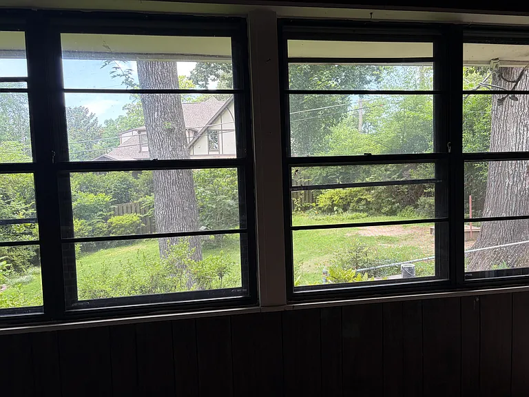 view from glassed in porch