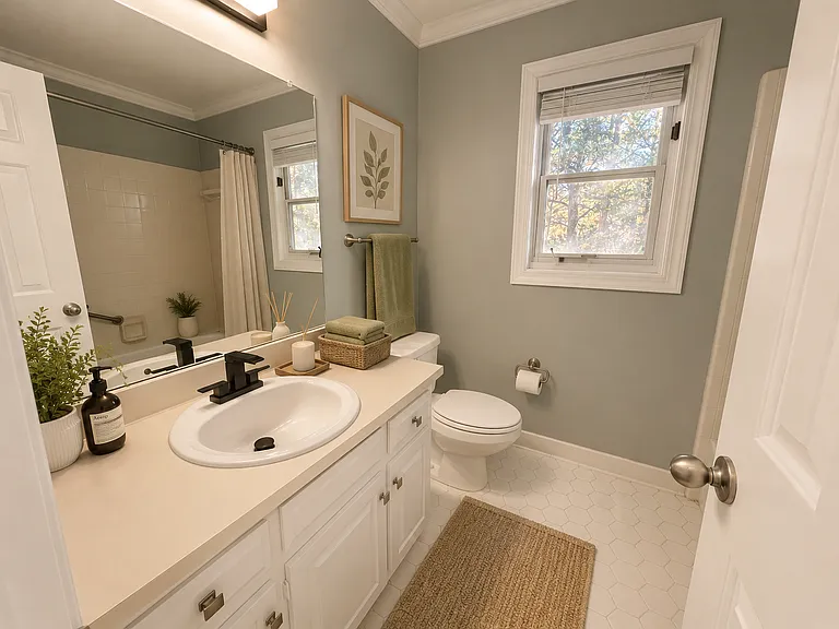 2nd Full Bathroom-Upstairs-Virtually Staged