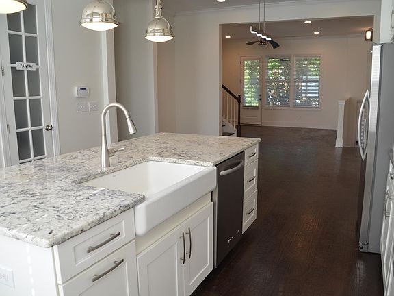 Kitchen, dining and family room