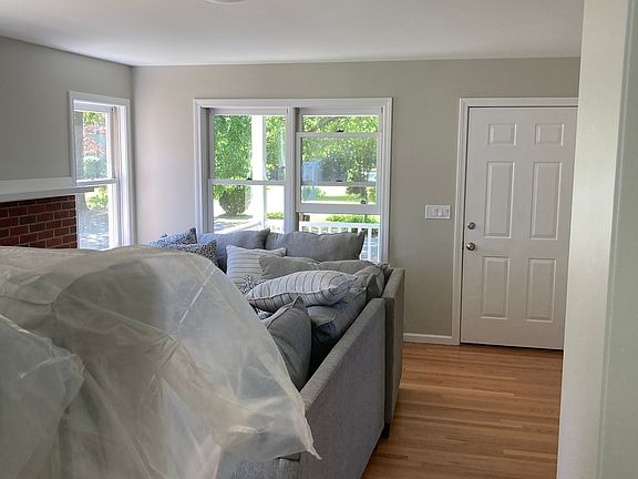 Living room with hardwood floors.