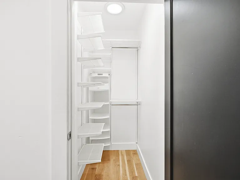 View of the bedroom closet