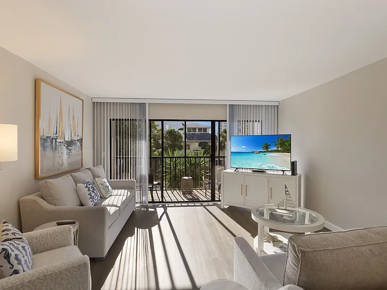 Spacious sitting area.