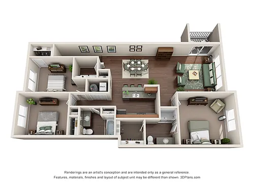 Floor plan Upper 3 bed
