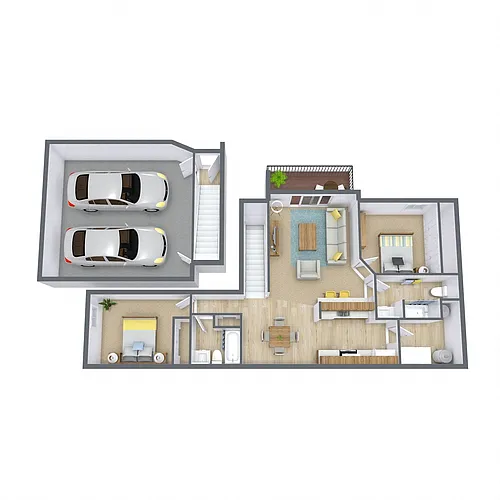 Floor plan Two Bedroom 22A