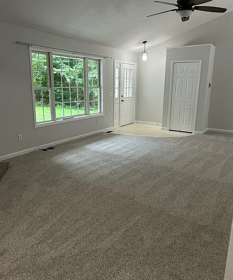 Living area and front door