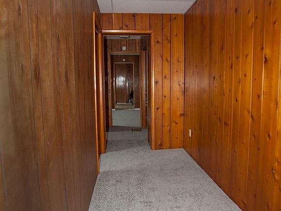 Hallway view from large back bedroom