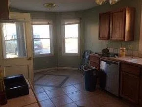 Large, spacious kitchen; all applances (not pictured) come with rental