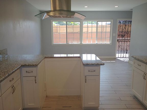 Kitchen overlooking living room