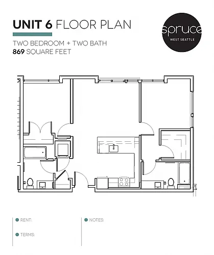 Floor plan 2X2 - 6