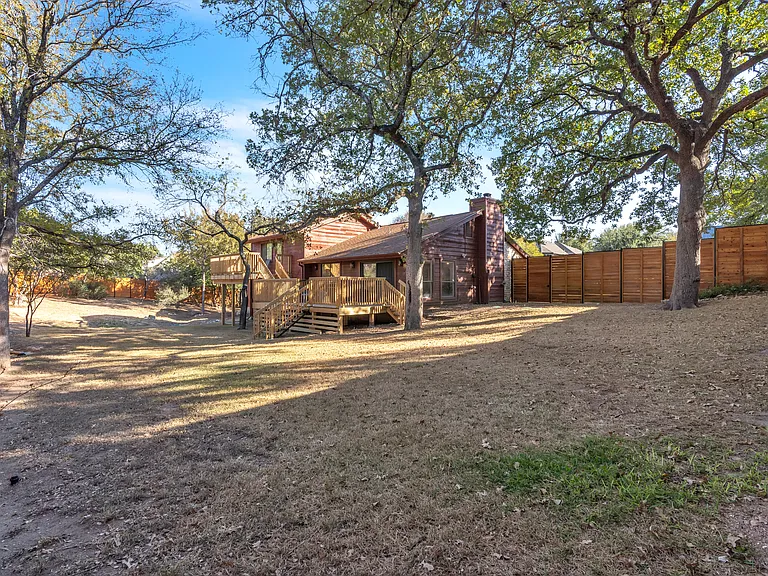 Entire backyard- Mostly fenced for privacy