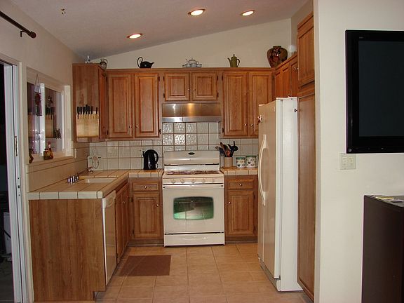 kitchen with high ceilings