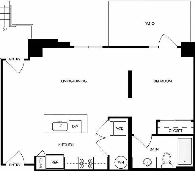 Smith | Studio/1Bath | 626-656 SF Smith | Studio/1Bath | 626-656 SF