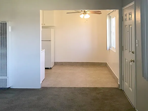 Entry and dining area from living room