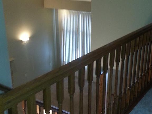 view from steps to living room