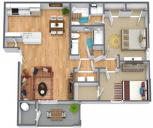 Floor plan 2 Bedroom